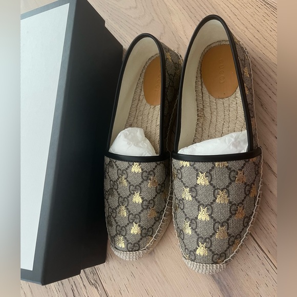 🐝SOLD🐝Gucci Bee Espadrilles 38.5 Brand New in Box - Picture 6 of 7